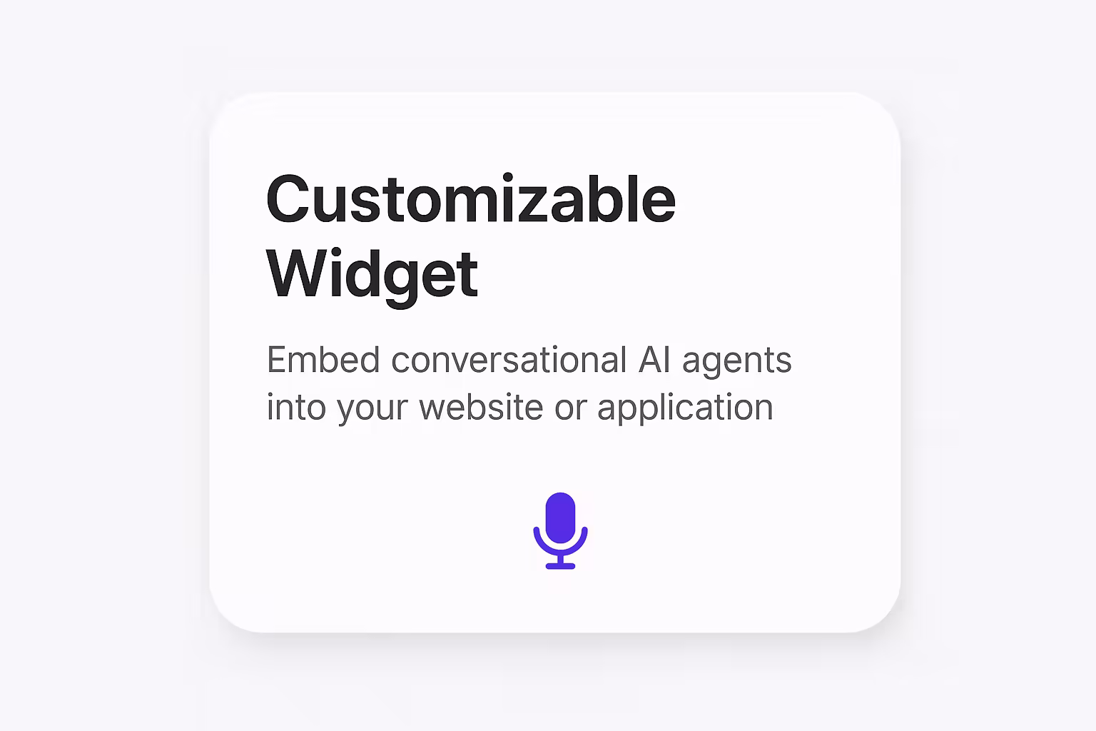 Customizable Widget with Voice & Chat Support
